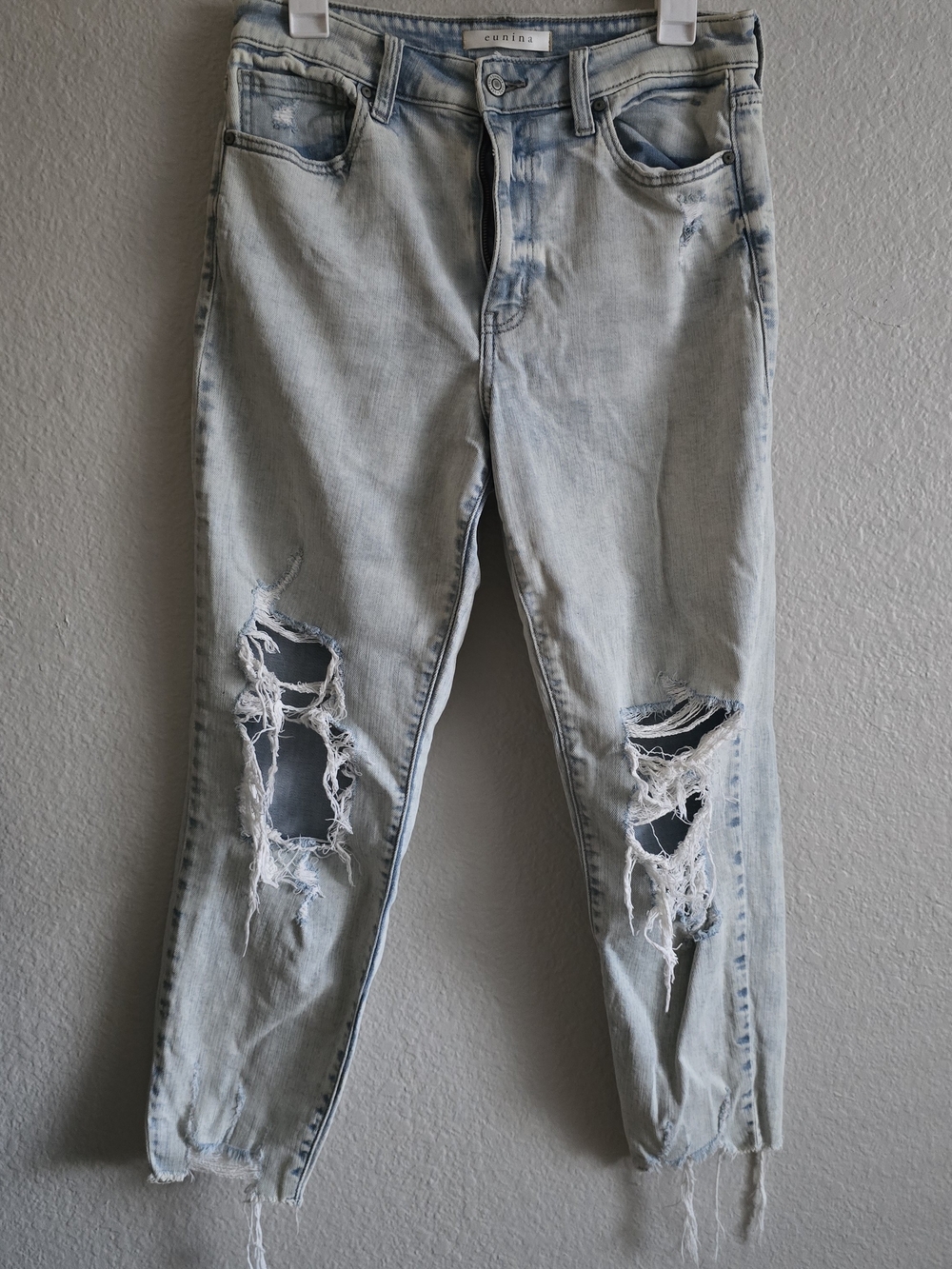 Eunina Light Blue Distressed Boyfriend Jeans
